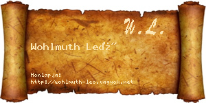 Wohlmuth Leó névjegykártya